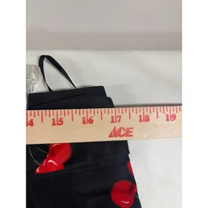 Belle Poque Black Cherry Print A-Line Swing Skirt Rockabilly Pin Up Size Large thumbnail 5