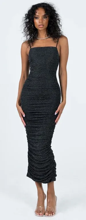 Princess Polly Reeva Maxi Dress in Black Size 2 New with tags thumbnail 1