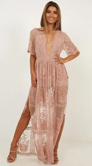 maxi romper dress lace Size L Size L thumbnail 1
