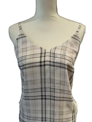 WHITE HOUSE BLACK MARKET WHBM Multicolor Plaid Dress Tank Top Size XXS thumbnail 3