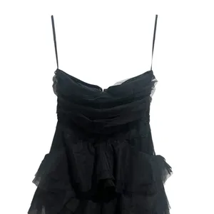 NEW NWT Michael Costello X Revolve Alai Strapless Tulle Maxi Gown In Black thumbnail 4