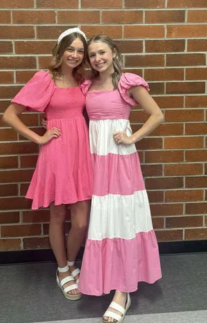 Pink & White Dress thumbnail 2