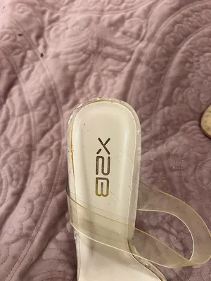 X2 Clear Strap Nude Heeled Mules Tan Size 10 thumbnail 5