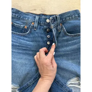 Levi's 501 High-Rise Distressed‎ Denim Cut-Off Shorts - Size 26 thumbnail 2