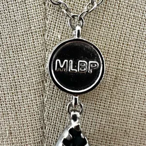 New York Yankees MLBP Necklace with Blue Crystal Drop thumbnail 6