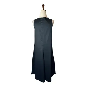 Maeve‎ Dress Women XS Black Linen Blend Asymmetric Hem Sleeveless Ismene Midi thumbnail 3