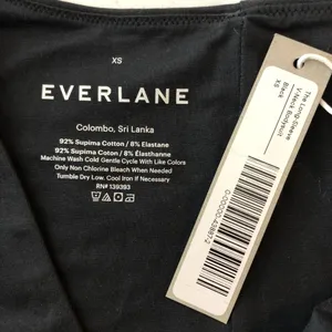 Everlane Womens The Long-Sleeve V-Neck Bodysuit Black Thong XS thumbnail 5