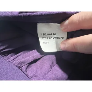 White by Vera Wang One Shoulder Maxi Dress Purple 0 Bridesmaid Formal‎ Evening thumbnail 8