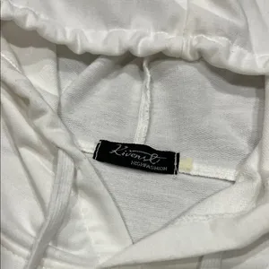 White USA Hoodie with Flag Detail thumbnail 2
