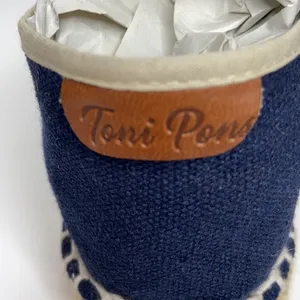 Toni Pons Blue Canvas Espadrilles Tan Trim Slip-On thumbnail 6