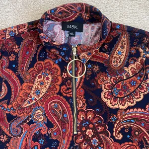 MSK Paisley Print Casual A-line Sheath Long Sleeve Dress Size Large thumbnail 3