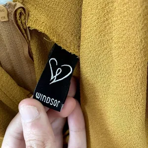 Windsor‎ yellow v-neck plunge dress miniskirt bow detail summer sundress party thumbnail 2
