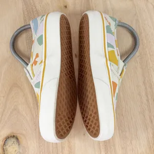 Vans Lelia Hurst Abstract Tropical Print‎ Slip On Pro Sneakers White Multi 6 thumbnail 5