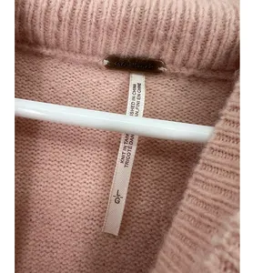 Free People L Softly Tunic Turtleneck Sweater Oversized Knit Pullover Pink thumbnail 4