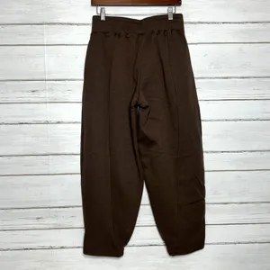 RISEN Drift Brown Wide Leg Jogger Pants Size Small Drawstring Elastic Waist thumbnail 3