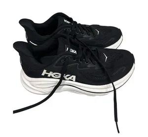 HOKA One One Clifton 10 Women’s 6.5 B Black White Running Shoes 1162031 BWHT thumbnail 1