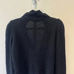 Vanessa Bruno Black Mohair Alpaca Shawl Collar Cardigan Sweater Italy Womens 2 M thumbnail 7