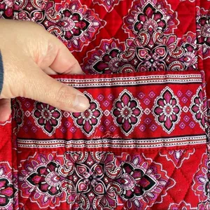 Vera Bradley Curvy Tote in Frankly Scarlett Rare Retired thumbnail 3