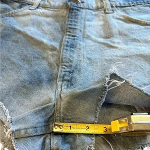 VTG Orange Tag Levi’s Denim Cutoff Shorts 35” Waist Relaxed Western Grunge thumbnail 7