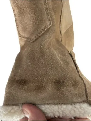 Sole Society Verona Winter Boots Women's 8.5 Beige Suede Faux Shearling Pull On thumbnail 11