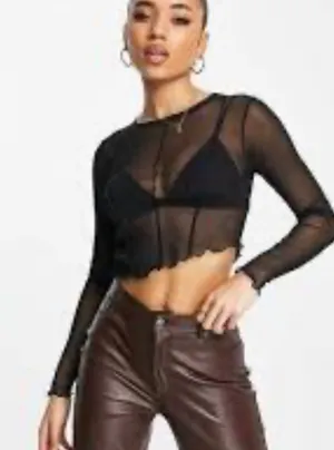 ASOS design mesh crop top  thumbnail 2