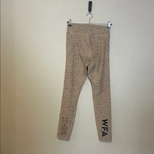 White Fox x Sarah's Day Leggings‎ High Waist Drawstring Speckled Print Medium thumbnail 5