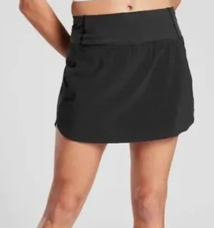 Athleta Run With It 14" Skort Black Athletic Running Tennis Skirt Women Medium thumbnail 1