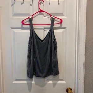 NWT J.Crew Women's Small Silver Velvet Cami Tank‎ Top Sleeveless Blouse Holiday thumbnail 4