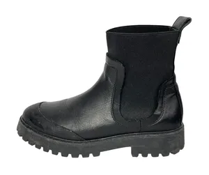 & Other Stories Women's Black Round Toe Chunky Block Heel Chelsea Boots 38 US 7 thumbnail 1