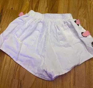Millau White and Pink Grommet Shorts thumbnail 3