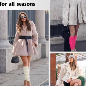 Black Knit Ribbed Leg Warmers 80s Leg Warmers thumbnail 5