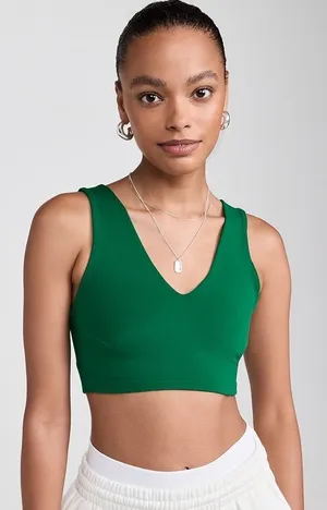 Free People Movement Never Better Deep V Crop Top thumbnail 1