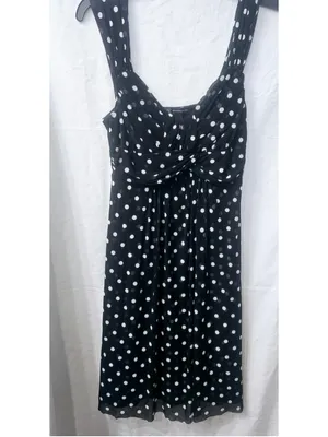 Women's INC International Concepts Polka Dot Mini Dress, Size S, Black/White thumbnail 2