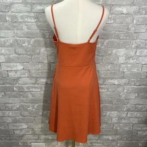 Wild Fable Orange Wrap Tie Front Mini Dress thumbnail 4