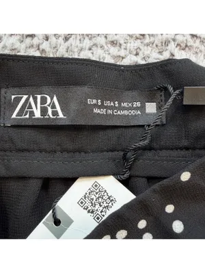 NWT Zara Black White Polka Dot Tiered Ruffle Mini Skirt Size Small thumbnail 2
