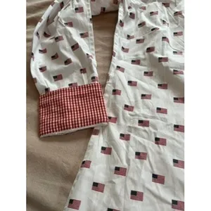Ariat Real Kirby Stretch Shirt Womens Medium White American Flag Print NWT thumbnail 2