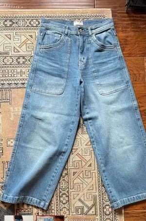 Free People mid rise crop wide leg sz 28 thumbnail 1