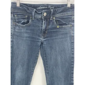 AMERICAN EAGLE ORIGINAL BOOT CUT WOMENS JEANS‎ Size 6 DARK BLUE Q0006 thumbnail 4