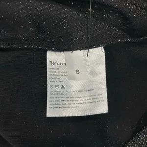 Reformation Jazmine Top Black Metallic One Shoulder Shimmer Fitted Size S thumbnail 7