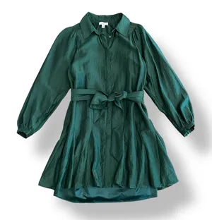 Current Air‎ Elias Mini Dress Pleated Shoulders in jewel green Size Large thumbnail 1