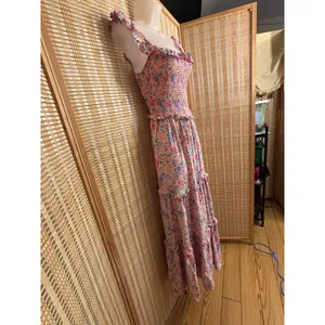 Abel the Label floral cottage core country cotton milk maid sundress sz Med thumbnail 4