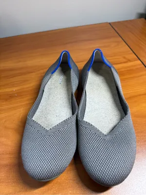 Rothy’s “The Flat” Round Toe Charcoal Grey Ballet Flat Shoe Comfort Slip On Mesh thumbnail 2