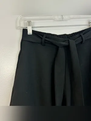 NWT H&M Black Tie Waist High Waist A-line Shorts SIze Small thumbnail 2