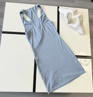 Camila Coelho Blue Ribbed Henley Asymmetrical Mini Dress XXS thumbnail 5