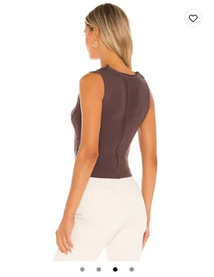 Free People Brown Cable Vest thumbnail 2