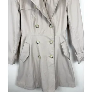 Lauren Ralph Lauren Trench Coat Women’s Size XXS Tan Double Breasted minimalist thumbnail 2
