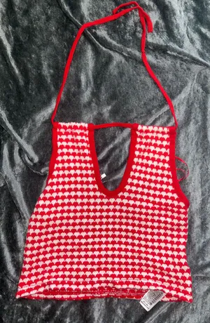 ZARA Crochet Halter Top thumbnail 1