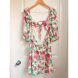 For Love & Lemons NEW Imogen Mini Dress‎ Large Floral Victorian Fate Summer thumbnail 4