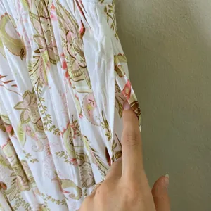 J. Jill White Floral Paisley Apron Sleeveless Midi Maxi Dress Size M thumbnail 6