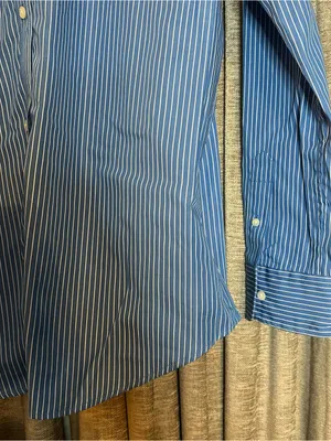 NWT Lauren Ralph Lauren Classic Blue Pinstripe Button Down Dress Shirt Size 8 thumbnail 9
